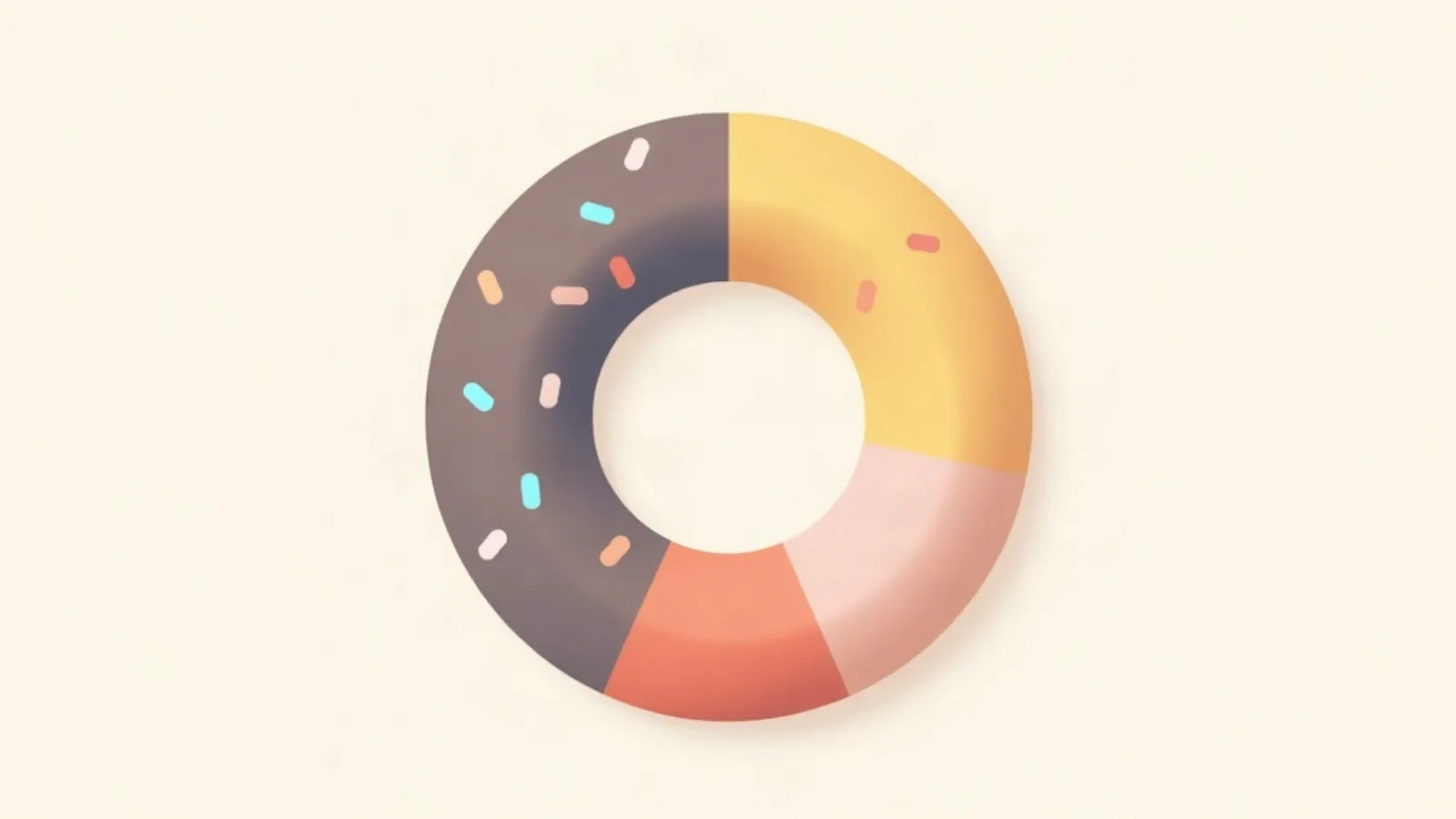 Generic colourful donut-chart illustration representing the idea of a trip budget breakdown